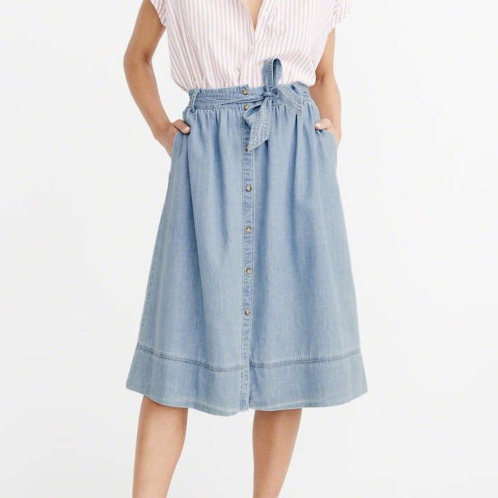 Abercrombie and Fitch chambray midi skirt